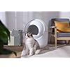 Self-Cleaning Cat Litter Robot Box, Integrated Safety Protection Automatic Pretty Cat Litterbox for Multi Cats, xSecure/Odor Removal/APP Control Automatic Cat Littler Box with Mat (White) - Image 4