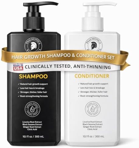 Hair Growth Shampoo and Conditioner Set: Sulfate Free Hair Growth Root Activator Thickening Shampoo for Hair Loss and Thinning Hair - Hair Loss RegrowthTreatments for Women Men