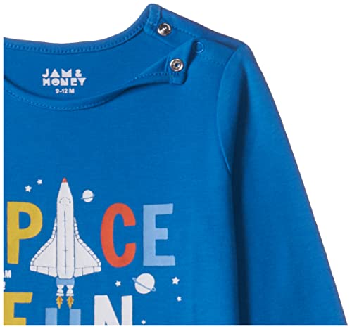 Image of Amazon Brand - Jam & Honey Baby Boy's and Girls Full Sleeves T-Shirt | 100% Cotton Printed Regular Fit Unisex T-Shirts | New Born Baby Clothes - 0 to 24 Months