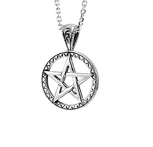 20 Pieces Magic Pentacle Star Protection Lucky Charms Jewelry Making Accessory Bronze Necklace Pendant 31 X 28Mm #TOP5