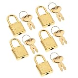 Healvian 5 Set Lucchetti Vintage con Chiave per Forziere Pirata Serratura in Metallo Anticato per Cassetta Scatola di Legno e Porta Gioielli Accessori Sicurezza e Decorativi