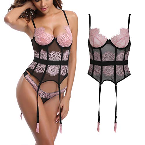 Lingerie Babydoll Tendycoco Camisola de Renda Preta Camisola – Tamanho M