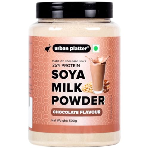 Image of Urban Platter Chocolate Soya Milk Powder, 500g  (Soy-Based Dairy Alternative | 25% Protein | Plant-Based | Non GMO)