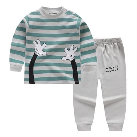 KIDZZLAND Full Sleeve Cotton Fun Cute Cartoon Print Colorful Tshirt & Pajama Pant Clothing Set for Boy & Girl - Review, Price and Buying Guide