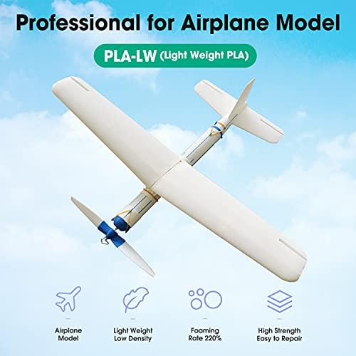 eSUN Light Weight PLA Filament 1.75mm, 3D Printer Filament PLA-LW, Dimensional Accuracy +/- 0.05mm, 1KG Spool (2.2 LBS) Foaming Material for 3D Printers, Natural