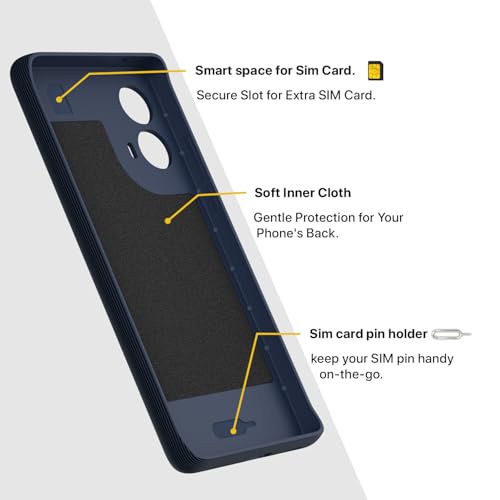 Image of Outlouders Back Cover for Moto G85 5G | TPU Soft Flexible Shockproof | Full Camera Protection Back Case (Blue)