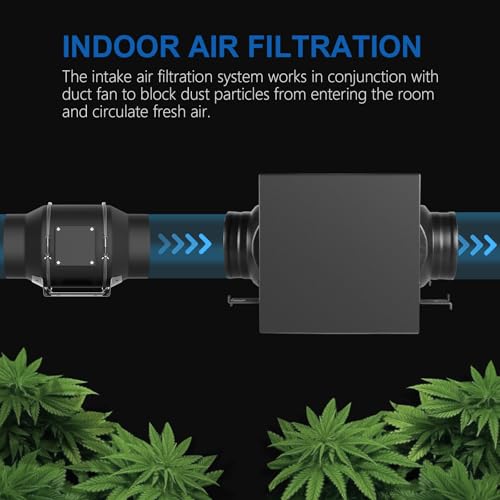 Weiworld 3-lagige Filter Box 150 mm, mit HEPA- und Aktivkohlefilter, passend für 150 mm Inline-Kanalventilatoren für Frischlufteinlass und Belüftungssysteme