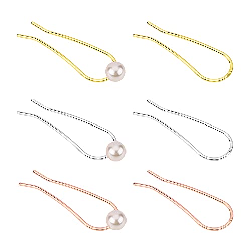 Gukasxi 6 Pcs U Shaped Hairpins Hair Pin Stick Simple and Delicate French Style U Shape Hair Clips U Shaped Headdress Hairpins Fork for Women Girls, Hair Styling Accessories