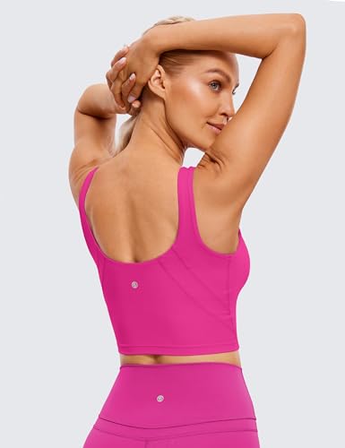 Image of CRZ YOGA Womens U Back Sports Bras | Light Support, Removable Pads, Yoga, Extremely Soft, U Back, Wide Straps, for Women
