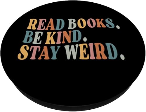 Miniatura 2 de Lee libros Be Kind Stay Weird Funny Book Lover PopSockets intercambiables PopGrip