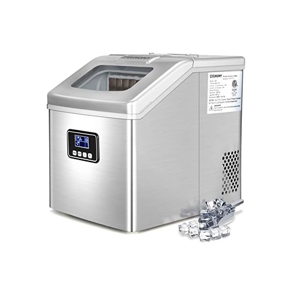 Euhomy Ice Maker Machine Countertop, 40Lbs/24H Portable Compact Ice