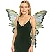 Woifunu Fairy Wings Costume Set for Adults - Cosplay Accessories Butterfly Wings with Elf Ears and Fairy Flower Arm Wrap for Halloween, Green