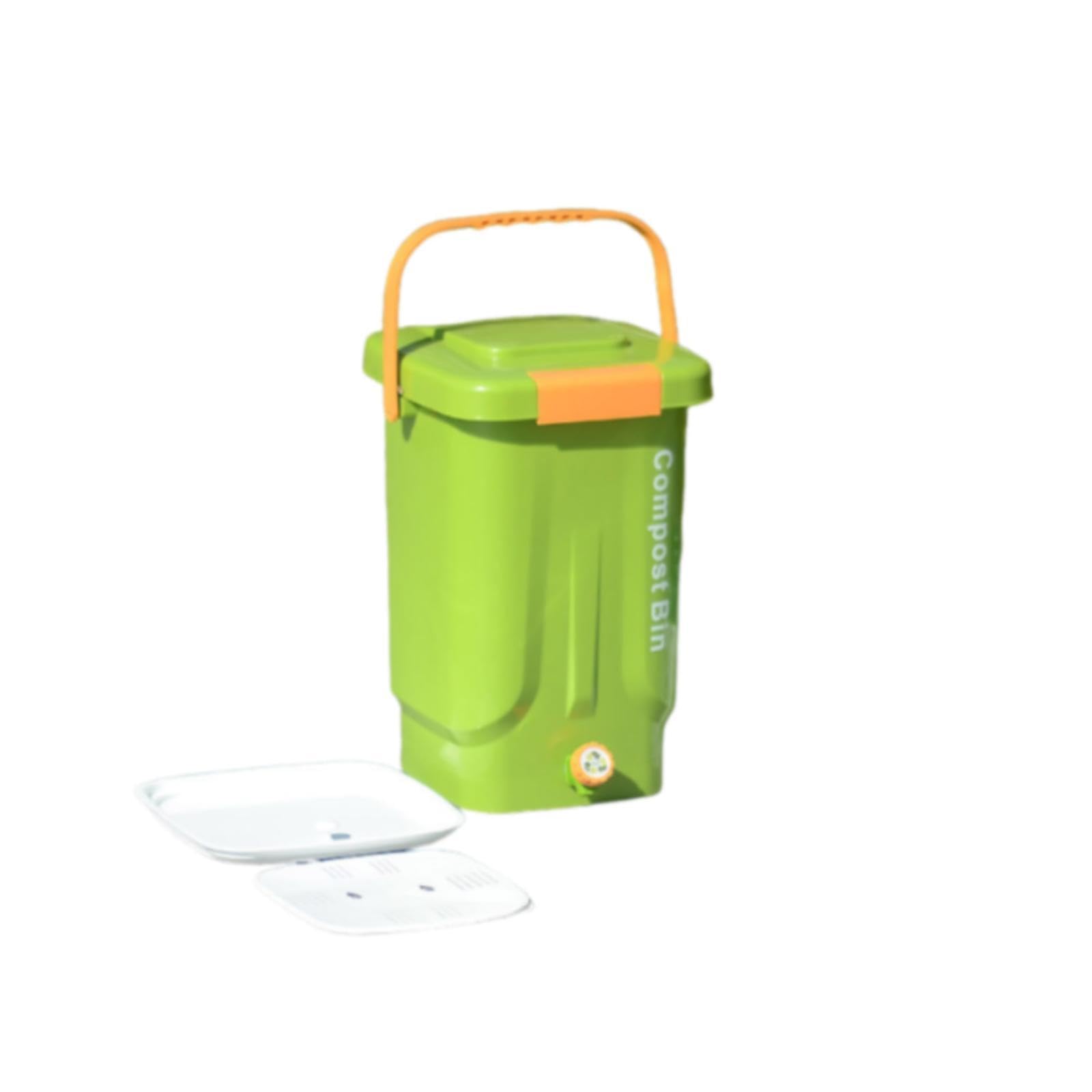 Compostadora Recipiente Compostaje Cocina Residuo Orgánico Cubo con Asa Fácil Uso Multiusos Adecuado para Cocina Hogar Exteriores Jardín, 30cmx30cmx45cm