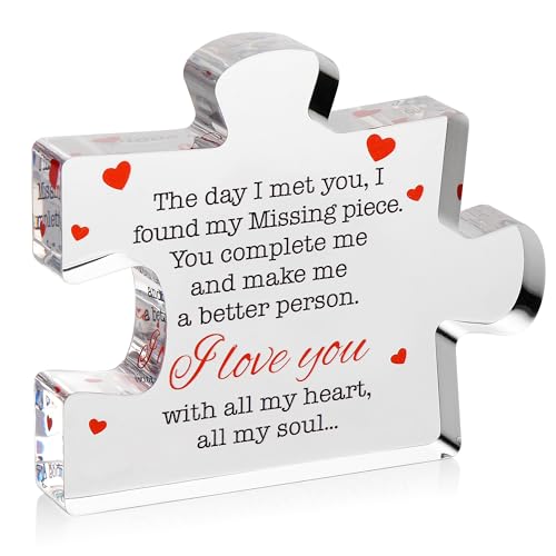 Valentines Day Gifts - I Love You Gifts for Him, Her - Acrylic Puzzle Printed Message - Birthday, Wedding for Boyfriend, Girlfriend - I Love You Presents for Husband, Wife