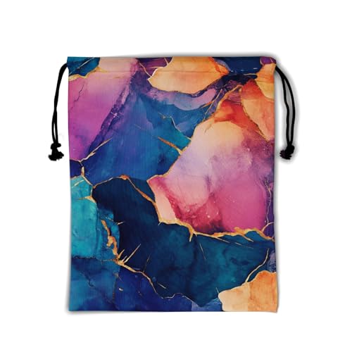 Image of Nerxy Colorful Marble Gymnastics Grip Bag - Marbling Grip Bags for Gymnastics Mini Gym Bag Marbled Drawstring Storage Pouch Adjustable