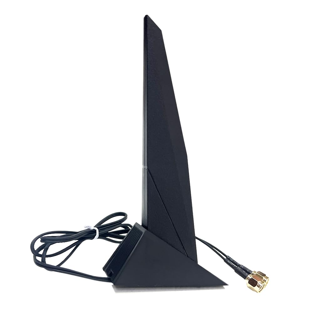 SAMXI SMA Antenne mobile WiFi Carte mère 2T2R 2.4G/5G WiFi6e pour ASUS Rog Strix Z270 Z370 X370 Z390 Z490 X570 Antenne de jeu double bande avec câble d'extension