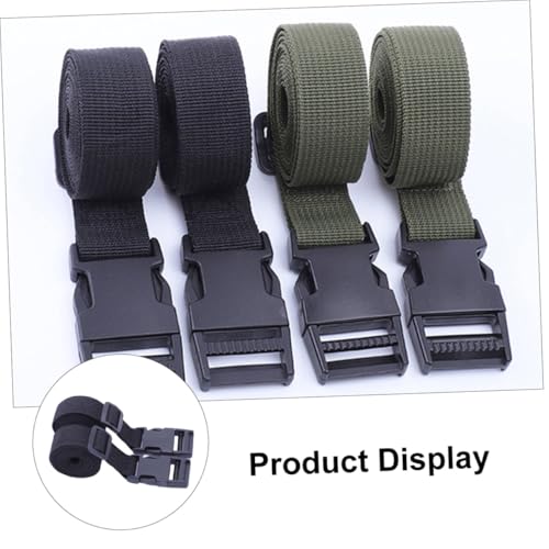 ibasenice 2 Piezas Cinchas de Amarre con Hebilla para Camping Correas de Sujeción de Carga Duraderas y Ecológicas Cinta de Fijación para Mochilas y Tiendas Accesorio Resistente para