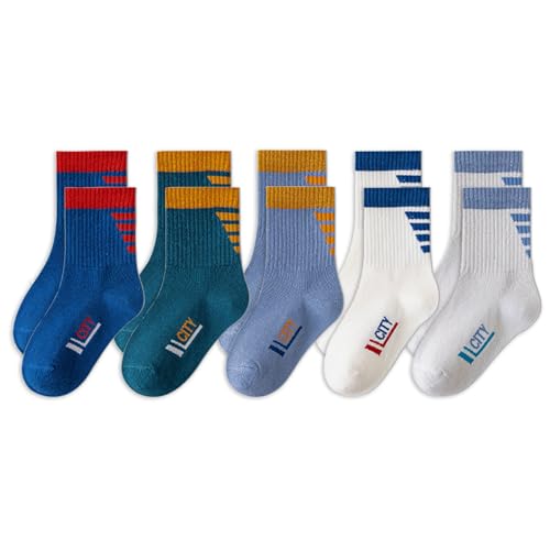Sock,5 Pairs Spring Autumn Cotton Socks Children Socks Kids Boys Sport Socks with Letter Print Socks