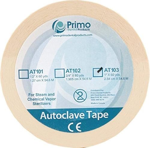 AT103 Autoclave Sterilization Indicator Tape, 1", 60 yd