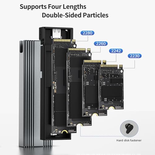 Carcasa externa para SSD M.2 NVME y SATA 2 en 1 USB 3.1 miniatura 6