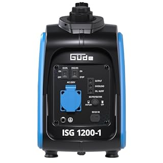 Güde Inverter Stromerzeuger ISG 1200-1 (4-Takt Motor, Benzin, 1,3/1,8 (kW/PS), 1x 230V, max. 1200W, Laufzeit bis 6,5 h, Tank 2,8 l, Überlastungsschutz, ECO-Modus, Gewicht 12,9 kg, TEST GUT - SEHR GUT)