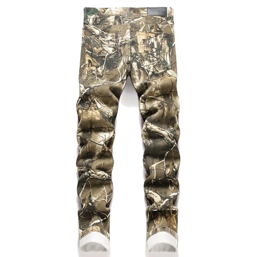 Men's Fashion Camouflage Slim Jeans Pants2
