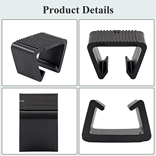 Biaungdo 12 Pcs Outdoor Furniture Clips, Patio Sofa Rattan Clips Sectional Module Couch Wicker Furniture Clips Connector Clamps Fasteners Clips For Outdoor, Patio(Black,6.5X3.8X4.3Cm) #TOP3