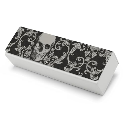 Étui lunettes de soleil tête de mort noir : protégez vos verres des chocs avec style et élégance.