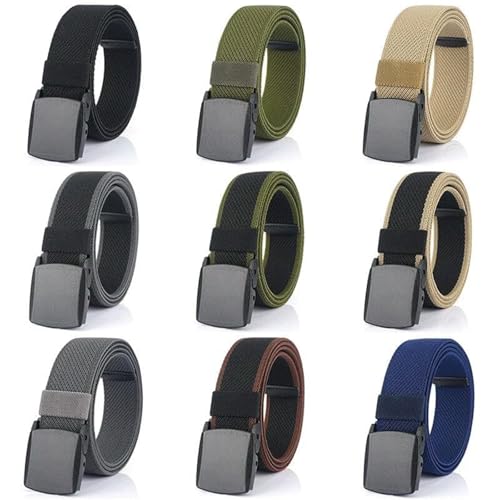 Ceinture élastique sans métal à boucle nylon robuste et extensible - 5