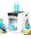 smafoseedding Macchina Automatica per Granite,Macchina per Ghiaccio Tritato,Ghiaccio Rapido in 60 Secondi,Macchina per Ghiaccio A Fiocco di Neve,per Dessert Coreani,Bevande Ghiacciate,caffè White