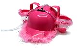 Bada Bing ROSA Federn Bierhelm Tussi Trinkhelm Verkleiden JGA Bauhelm Getränkehalter Bierhalter Karneval 65