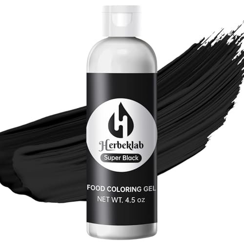 Image of Black Gel Food Coloring - 4.5 oz Professional Grade Concentrated Food Dye, Gel Based Coloring for Icing, Baking, Cake Decorating & Cookies