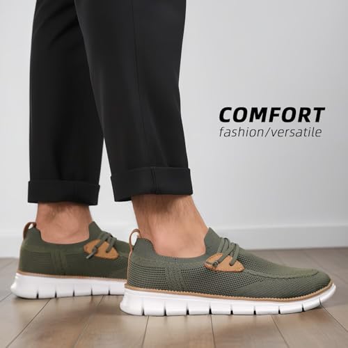 Image of Mens Casual Loafers Shoes Slip On Fashion Walking Dress Sneakers Business Oxfords Work Lightweight Soft Sole Zapatos