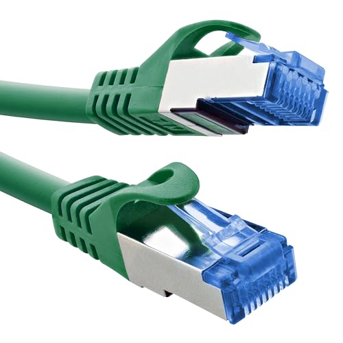 InLine Patch Cable, Cat.6A, S/FTP, TPE (LSZH), CCA, PoE, LAN, Ethernet, Network Cable, RJ45 Gigabit, Green, 5 m, 72605G