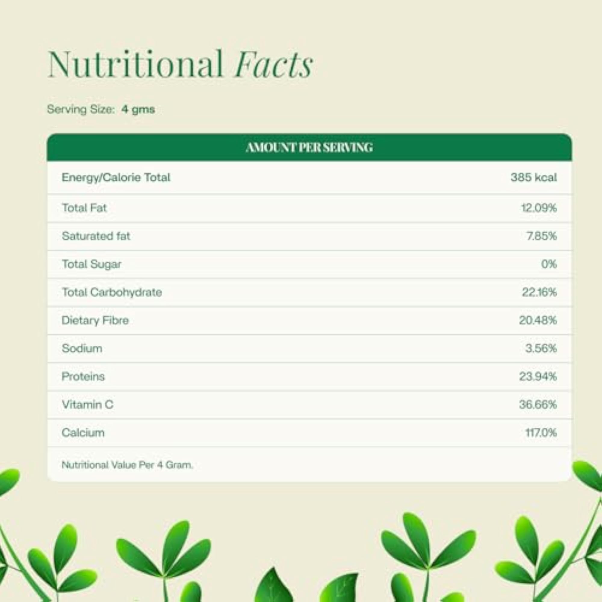Organic Moringa Powder, 200g, Nutrient-Rich