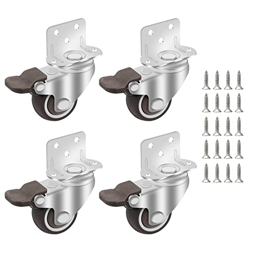 DBREAKS Lenkrollen Set 38MM, 4 Stücke Möbelrollen aus TPE,...