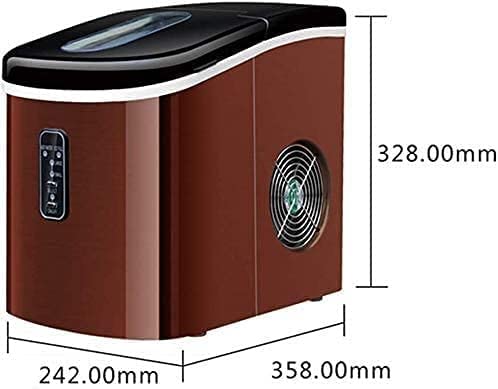 MHGD Elektrische Eismaschine, tragbare Eiswürfelbereiter, 10 kg/24 Stunden Edelstahl, selbstreinigende Eisbrecher für… – Bild 3