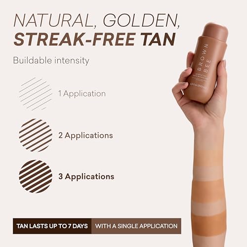Image of Brown Bee Gradual Tan Daily Moisturizer Refill 200 ml - Eco Refill Pouch of 4-in-1 Gradual Self Tanner with Hydrating Skincare Ingredients