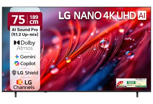 Image of LG 189 cms (75 inches) U8 AI Series 4K Ultra HD (3840 x 2160) Smart webOS LED TV 75NU870BPLA 2026