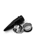 3/4 Gauge Ear Stretching Kit - (19mm) 1 Pair of Steel Plugs & 1 Black Acrylic Taper (3 Pieces)