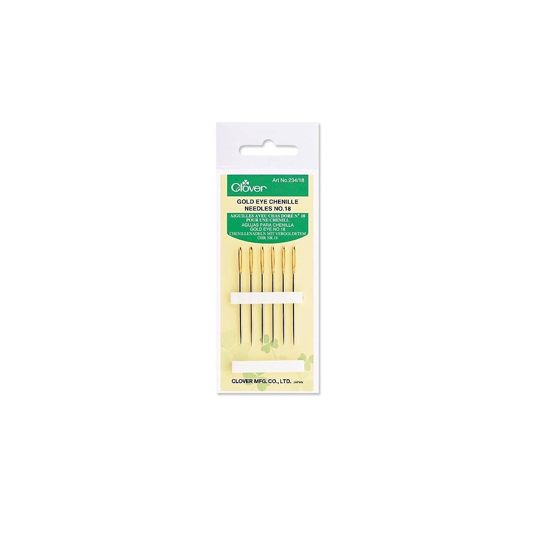 Clover 234/18 Gold Eye Chenille Needles No. 18