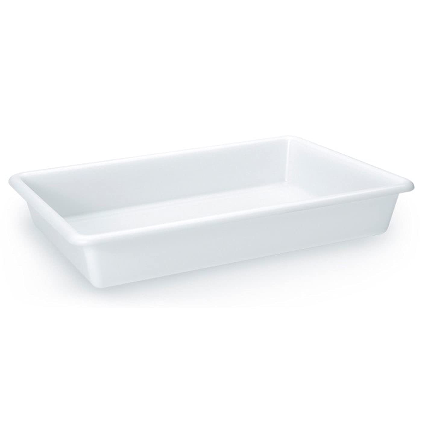 Tradineur - Set di 4 vassoi frigoriferi in plastica, riutilizzabili, per servire cibo, prodotto in Spagna, 13 litri, 54 x 39,5 x 8,5 cm, colore: bianco