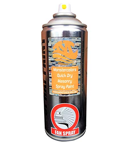 Monstercolors Quick Dry Masonry Spray Paint Hard Wearing Fast Drying Interior Exterior High Gloss Paint 400ML Can Size (Graphite Grey RAL 7024)