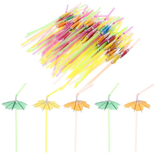 Pitillos desechables con decoracion sombrilla 100 unidades