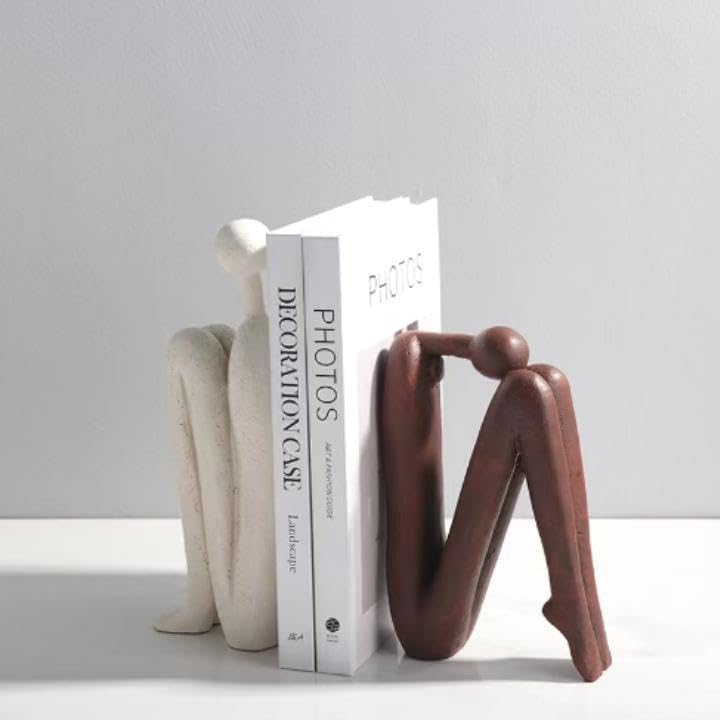 Amazon.co.jp: モダン 人型 ブックエンド ブックスタンド オブジェ