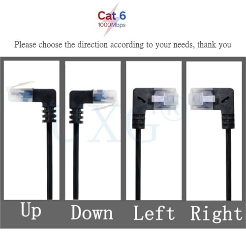 Cable de red Cat6 ultra delgado 0.25 m con conectores RJ45 miniatura 5