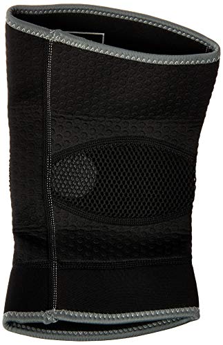 Joelheira de Neoprene Longa com Orifício Support, Ortho Pauher, Preto, Médio