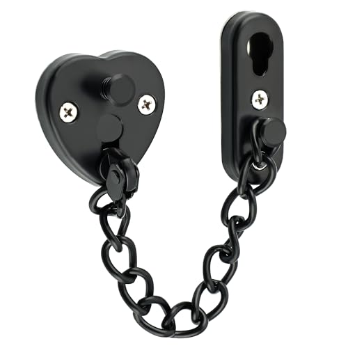 Alise Door Chain Lock Matte Black Adjustable Child Proof Security Door Lock for Apartment