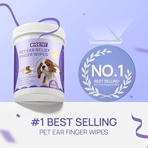 HICC PET Dog Ear Wipes Finger 50 Count Dog Ear Cleaner Wipes for Dogs & Cats, Dog Ear Infection Treatment to Relieve Ear Itching & Inflammation, Remove Ear Wax, Dirt, Smelly - Fresh Coconut Scent HICC PET Dog Ear Wipes Finger 50 Count Dog Ear Cleaner Wipes for Dogs Cats Dog Ear Infection Treatment to Relieve Ear Itching Inflammation Remove Ear Wax Dirt Smelly Fresh Coconut Scent