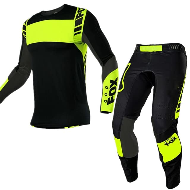 Combinations - MotoCROSSs Jersey Pantss Suit Goo Fox Men MX DH Gear Set Combos Moto Equipment Enduro MotoCROSSs Off-road Dirt Bike Clothes S-XXL (e 30S)